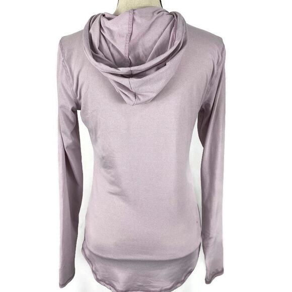 RBX Performance Pink Purple Micro Striped Hooded Athletic Top Womens Sz Small - Picture 4 of 11